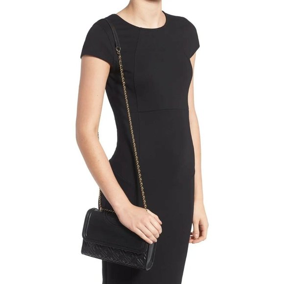 NWT Tory Burch Fleming Small Leather Shoulder Crossbody Bag CLOUD BLUE Authentic - Picture 10 of 15